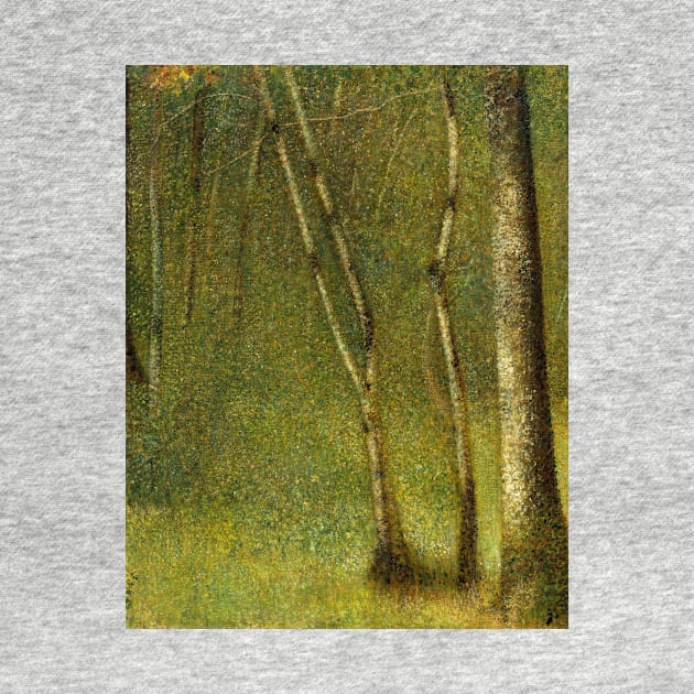 The Forest at Pontaubert by Georges-Pierre Seurat by Classic Art Stall